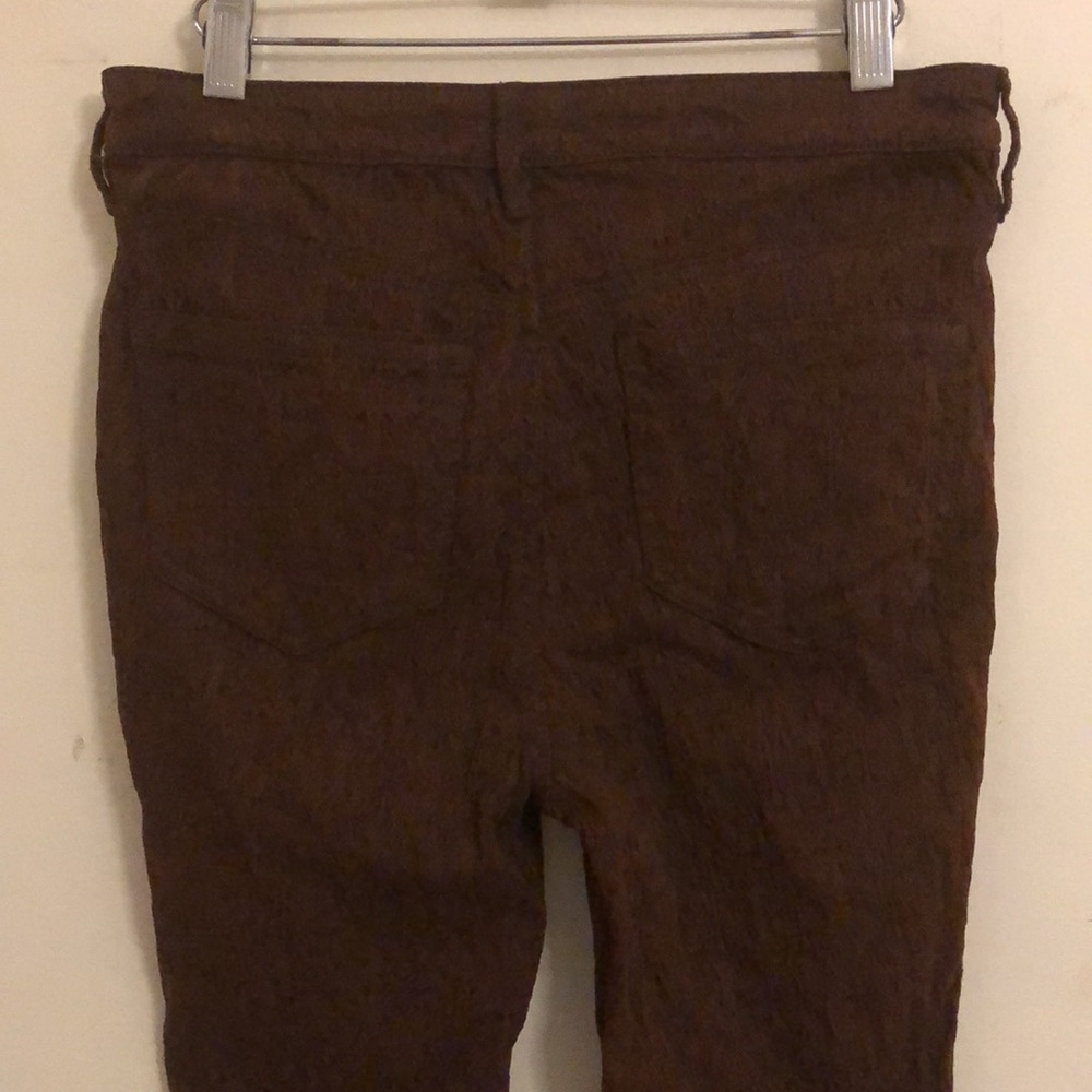 Free People Brown Threaded High-Rise Skinny Ankle Jeans - Picture 5 of 9